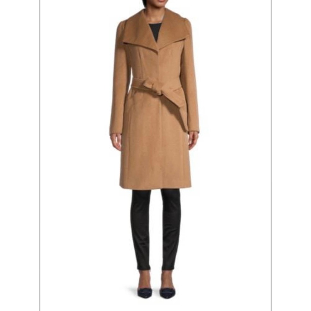 Karl Lagerfield Paris Womens XS Wool Blend Camel Coat